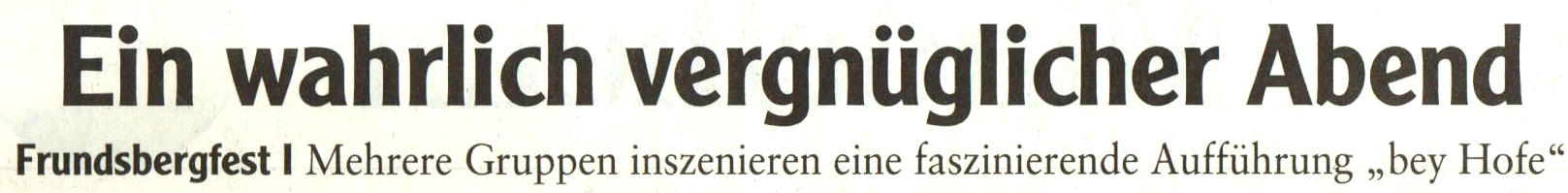 Artikel Mindelheimer Zeitung Frundsbergfest 2015